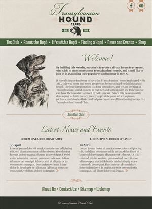 Transylvanian Hound Club - Rare dog breed club needs web design! | Web-Design von karolin