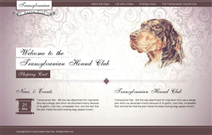 Transylvanian Hound Club - Rare dog breed club needs web design! | Web-Design von M K G