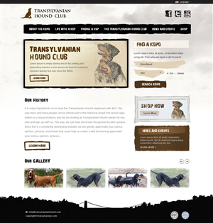 Transylvanian Hound Club - Rare dog breed club needs web design! | Web-Design von OM