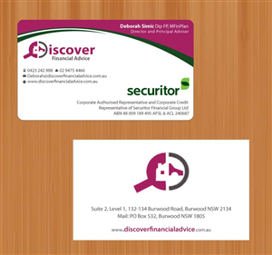 Business Card Design Project - Discover Financial Advice | Business Card Design by Sbss