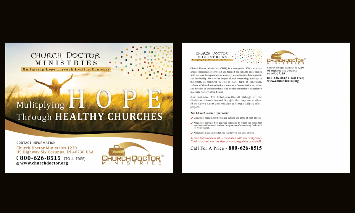 Postkarten-Design von NatPearlDesigns für Church Doctor Ministries | Design #3699516