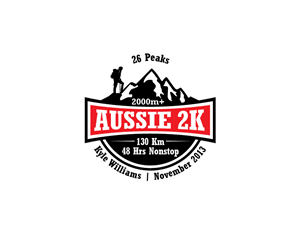 A2k | Kyle Williams - November 2013 | 26 Peaks | 130 Kilometres | 48 Hours Non-Stop | Logo Design by Niko Dola