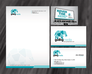 Go Big Media Outdoor Advertising Corporate Stationery Design | Schreibwaren-Design von diRtY.EMM