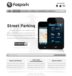 Web Design Project for FasPark, Chicago | Web Design by JohnM.