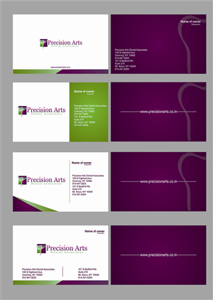 Business Card Design by Chiragu Vinoth for Precision Arts Dental Associates | Design #3695850