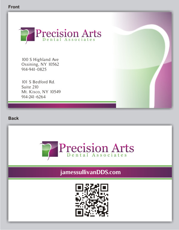 Business Card Design by ESolz Technologies for Precision Arts Dental Associates | Design #3698035