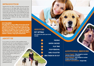 pet sitting business brochure | Brochure Design by hema dhawan