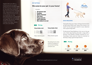 pet sitting business brochure | Brochure Design by an3