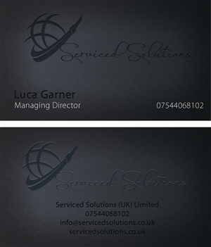 Business Card Design by TedAtkinson for Serviced solutions (UK) limited | Design #3714552