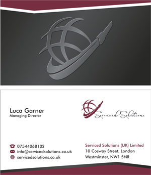 Business Card Design by Sushma for Serviced solutions (UK) limited | Design: #3714466