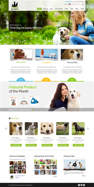 3 Dog Pet Supply | Web Design by OM