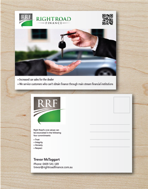 Right Road Finance  | Postcard Design by alex989