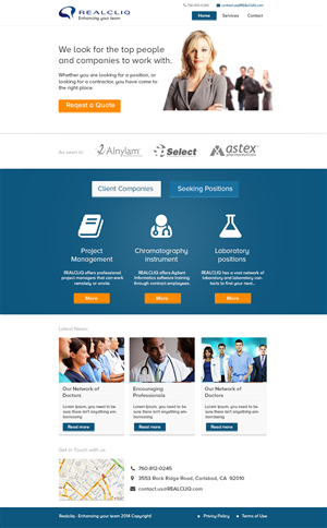 Web Design by Krayonlab Media for Reacliq Inc. | Design #3729617