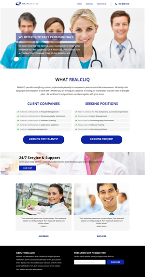 Web Design by Lauren for Reacliq Inc. | Design #3756516