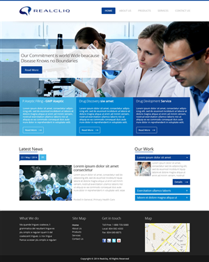 A professional business to business web site for a contract agency called REALCLIQ. | Web Design by OM