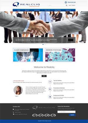 A professional business to business web site for a contract agency called REALCLIQ. | Web Design by Behriatech