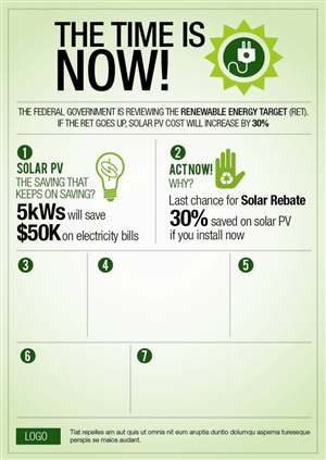 Solar Business needs infographic for Act Now Campaign | Infographic Design by foo