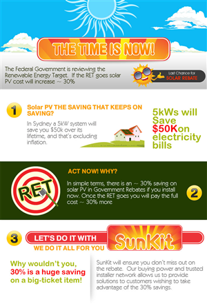 Solar Business needs infographic for Act Now Campaign | Infographic Design by Expert Designer