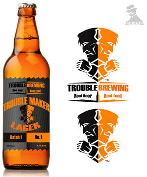 Trouble Brewing....Real Beer....Real Food | Logo-Design von ART DEPOT