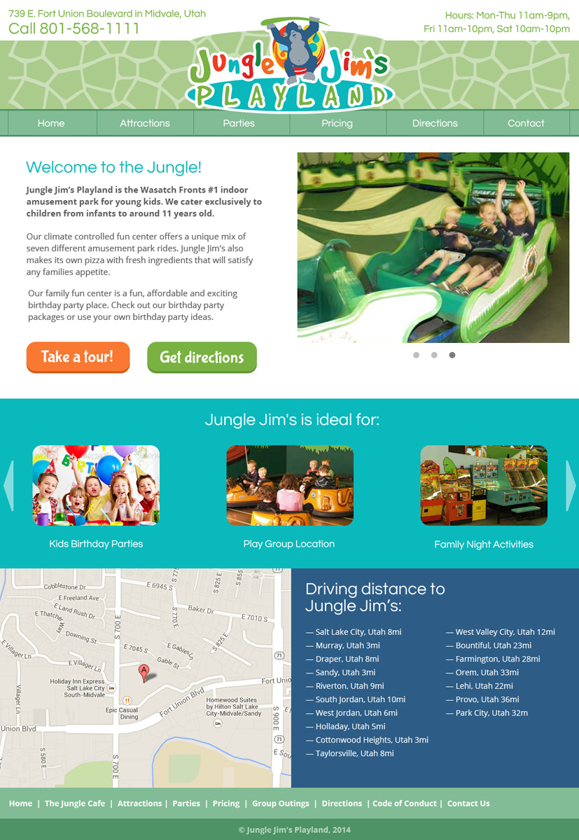 Web Design by loukoz for Jungle Jim''s Playland | Design #3852153