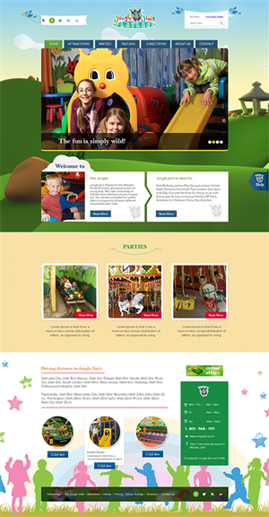 Web Design by Dk99 for Jungle Jim''s Playland | Design #3851538