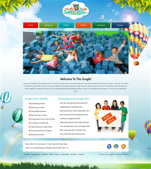 Web Design by pb for Jungle Jim''s Playland | Design #3776886