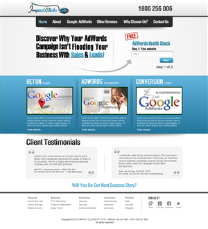 Web Design by TechWise for Impact Clicks Pty Ltd | Design #1058258