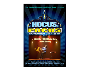 Poster design for the HOCUS POCUS magic show. | Poster Design by Dennis Jackson