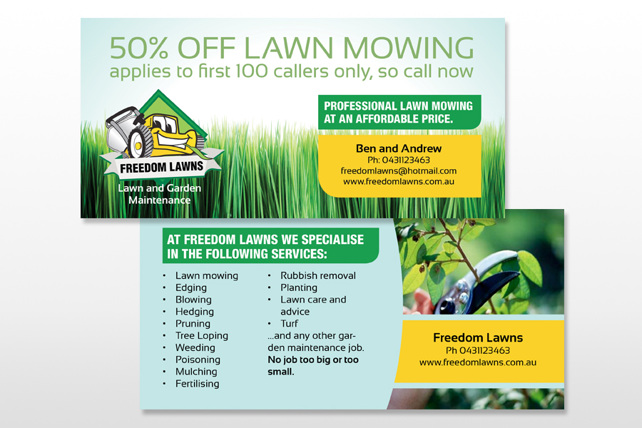 Flyer-Design von kek balna für Freedom Lawns | Design #1044791