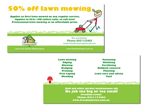 Flyer-Design von Jo Hooper für Freedom Lawns | Design #1045173