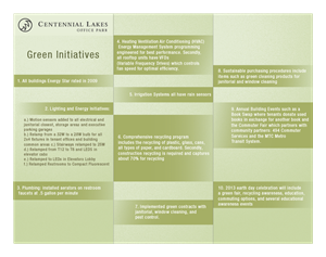 Centennial Lakes Green Initiative Infographic | Infografik-Design von jaime.sp