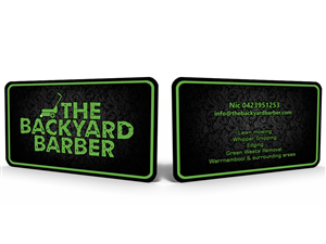 the backyard barber business card | Business Card Design by Hardcore Design