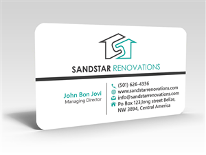 Business Card Design by Hardcore Design for Sandstar Renovations | Design #3944646