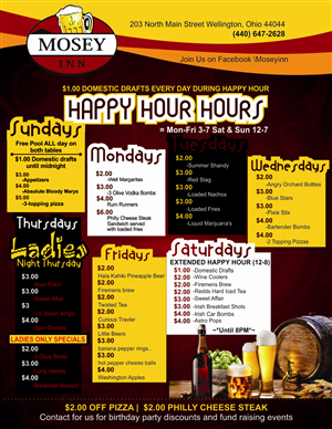 Mosey Inn Weekly Special Flyer | Flyer Design by cb1318