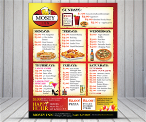 Flyer Design by Mahendran  for Mosey Inn | Design: #4068415