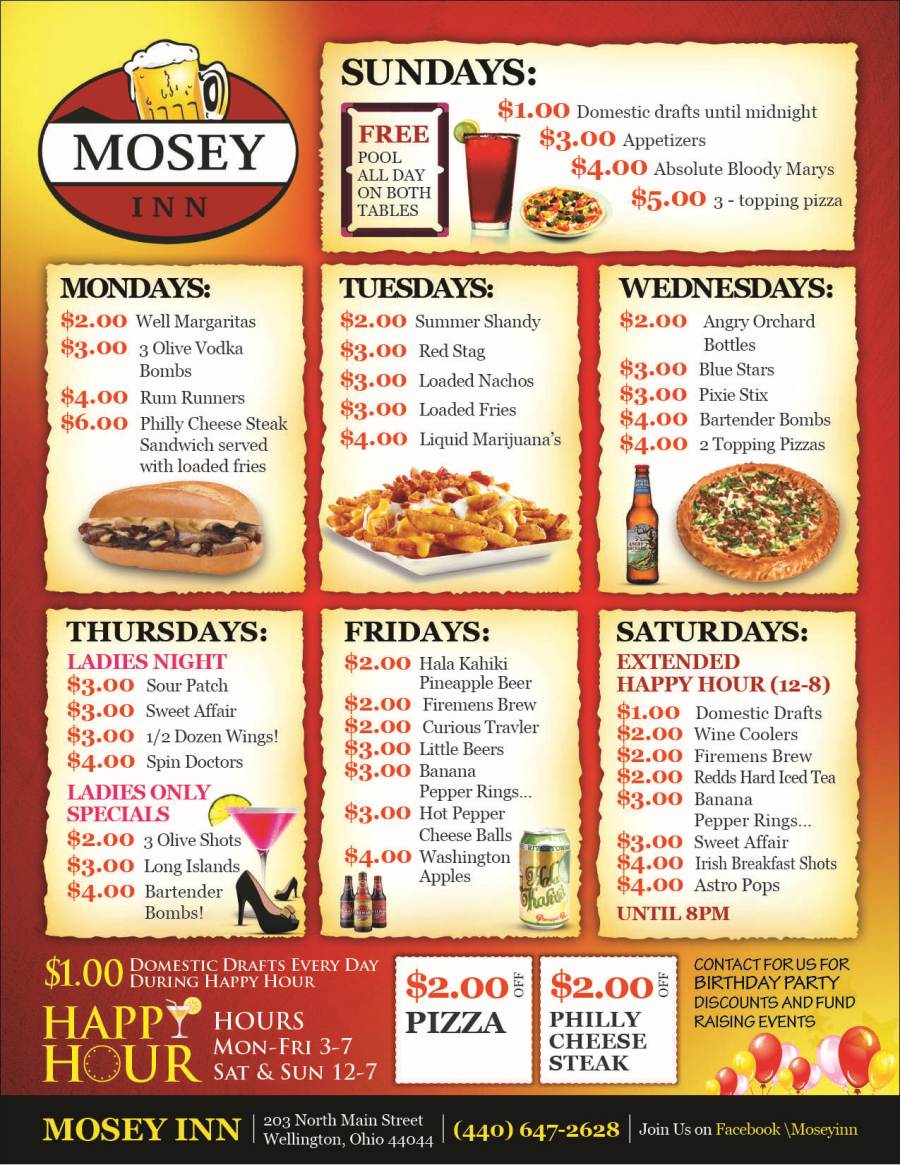 Flyer Design by Mahendran  for Mosey Inn | Design #4144430