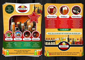 Flyer Design by ESolz Technologies for Mosey Inn | Design #4015142