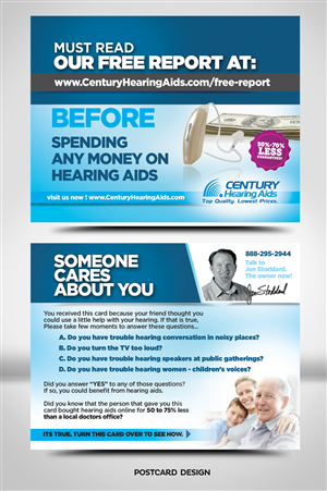 Postcard Design by Ari Qinkqink for Century Hearing Aids | Design #4003509