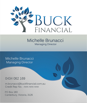 Business Card Design by C.MUN for Buck Financial Group | Design #4100724