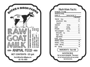 Goats Milk Nutritional Label | Etikett-Design von Grace A