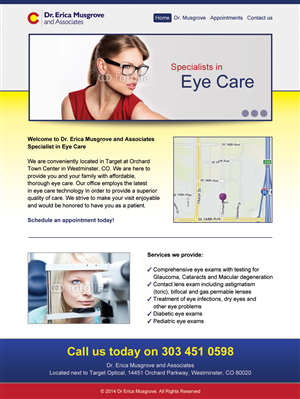 Eye Doctor Website | Web Design by GS Grafix