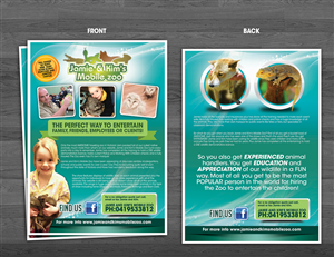 Jamie and kims mobile zoo  | Brochure Design by yganess