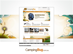 Camping Bug Outdoors Illustrated WEB Banner Design Template | Banner Ad Design by ArtTank