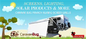 Camping Bug Outdoors Illustrated WEB Banner Design Template | Banner Ad Design by ShreejiAkshar