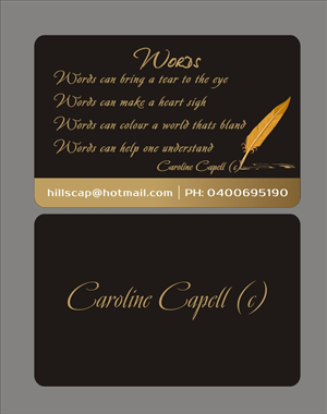 Caroline Capell writer  | Grafik-Design von Rozita