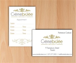 Cremebrulee Hair & Beauty Business Card | Business Card Design by HLDesign