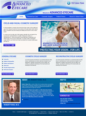 Advanced Cataract Surgery and Cosmetic Eyelid Surgery | Web Design by Expert Designer