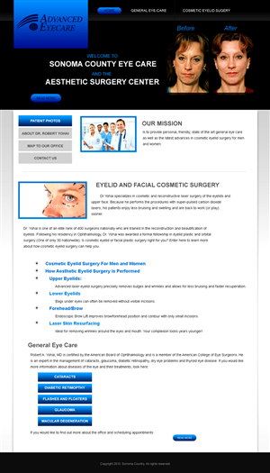 Advanced Cataract Surgery and Cosmetic Eyelid Surgery | Web Design by creativoangle