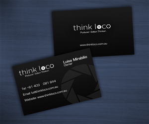 Freelance film producer/editor wants you to think loco! | Business Card Design by HLDesign