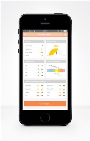 iOS7 test prep app | App Design by MIND
